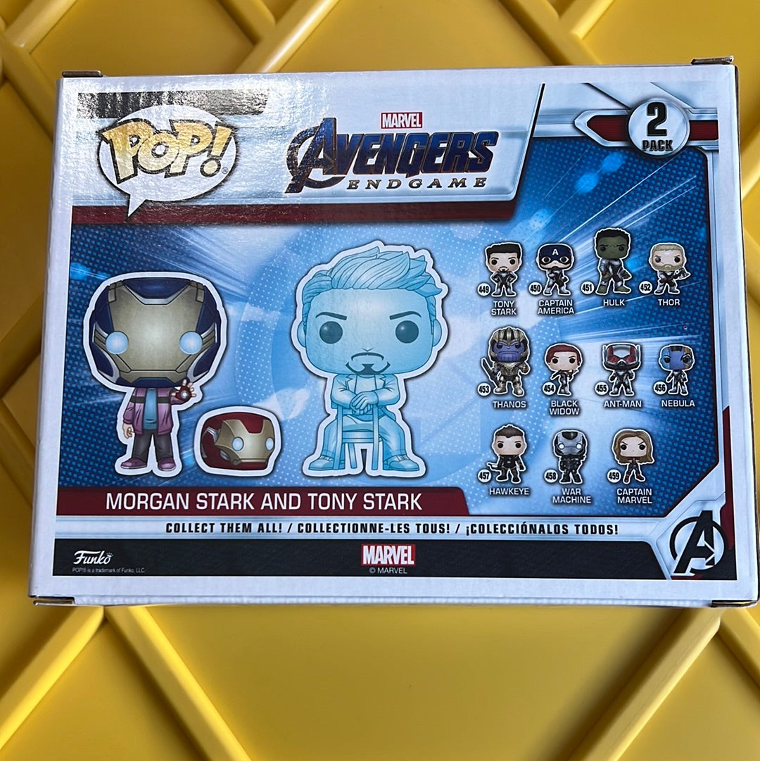 Morgan Stark & Tony Stark popular Glow/Dark Funko Pop