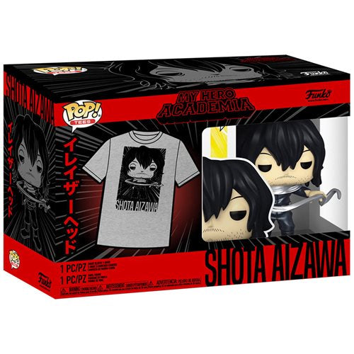 My Hero Academia Shota Aizawa Pop! Vinyl Figure with Adult Gray Pop! T-Shirt (L)